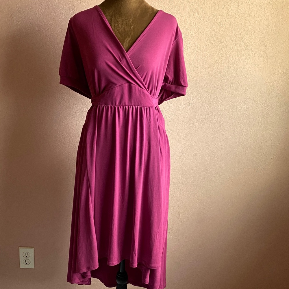 TORRID Fuchsia High Low Wrap Dress